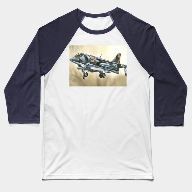 AV8A Harrier Baseball T-Shirt by Aircraft.Lover